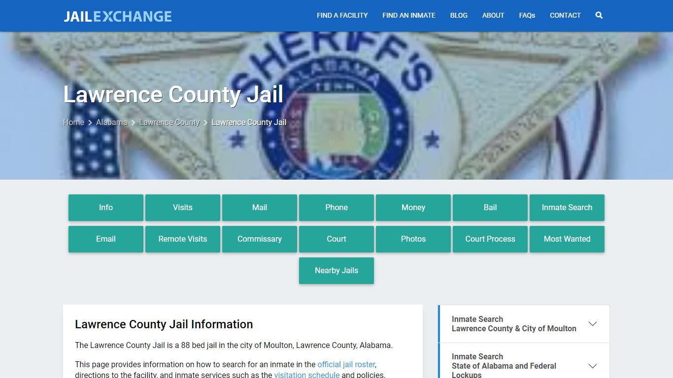 Lawrence County Jail, AL Inmate Search, Information